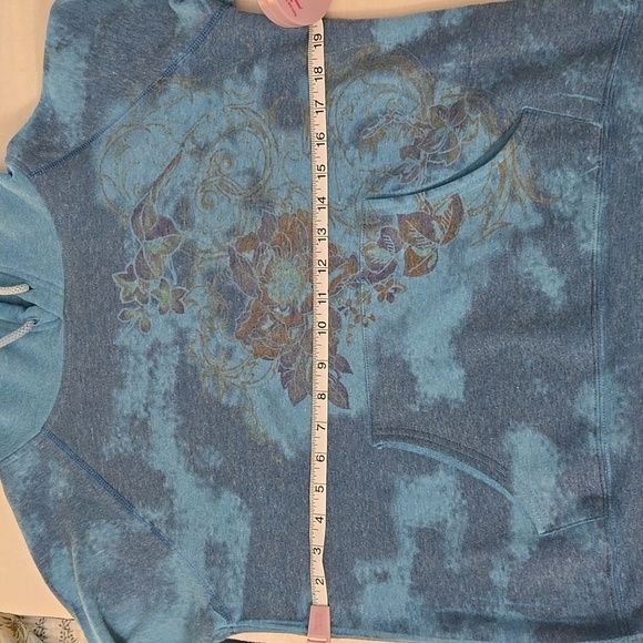 Self Esteem Blue Floral Graphic Hoodie - Picture 7 of 8